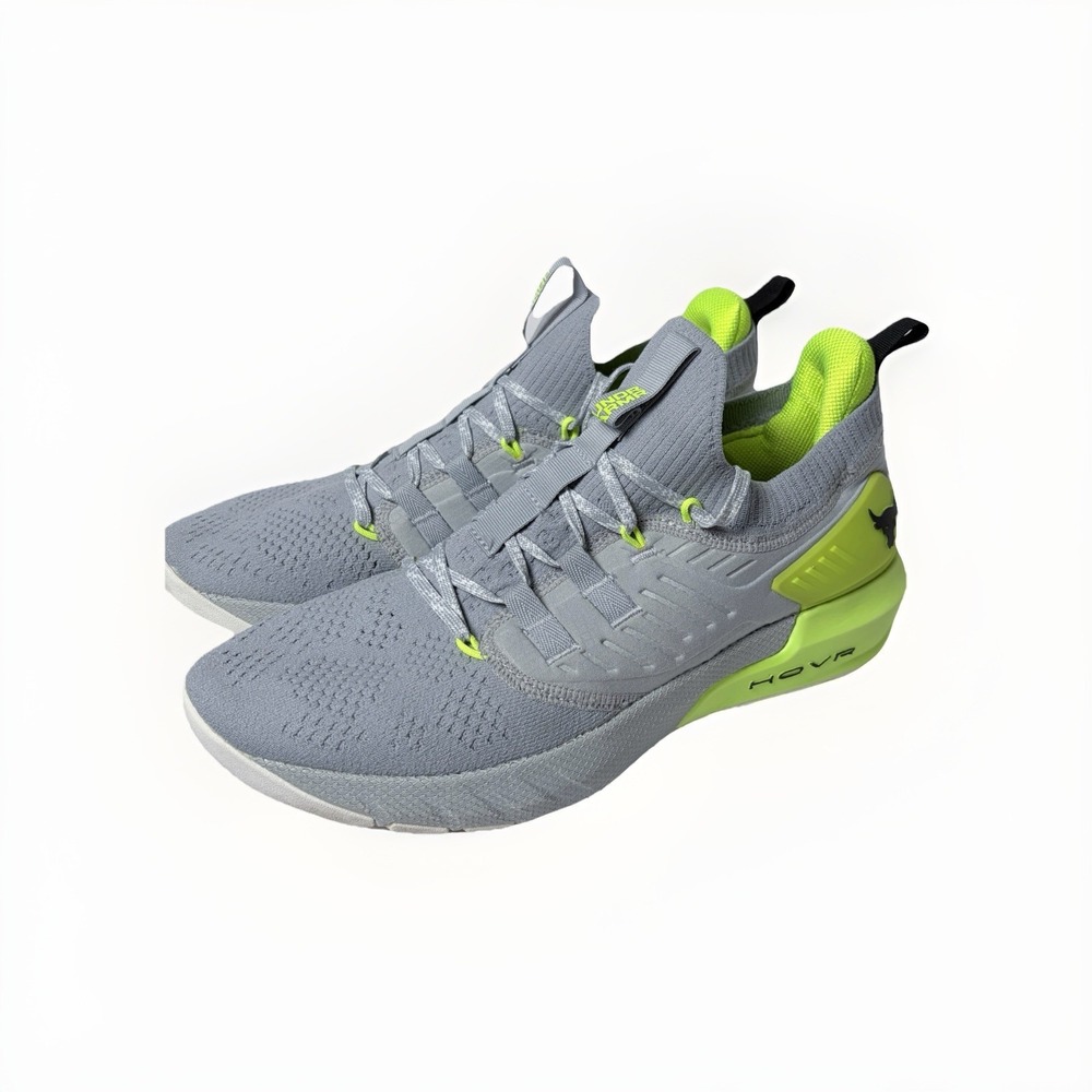 Under Armour Project Rock 3 Womens Shoes Grey Volt Athletic Training Size 11